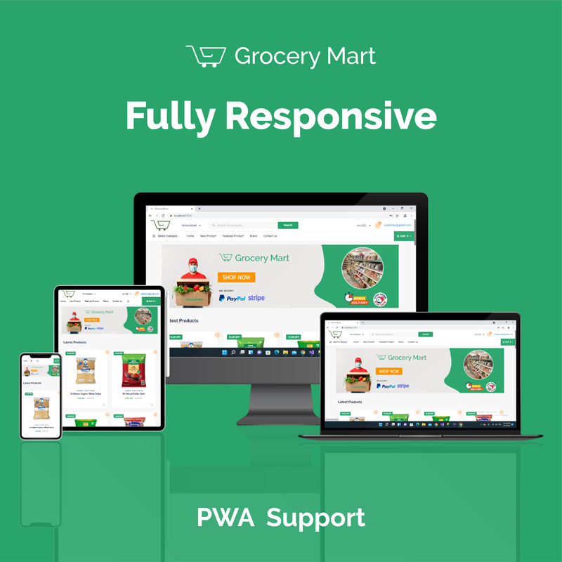 GroceryMart - (Grocery, Pharmacy, eCommerce, Store) Website / (Dotnet 6 BlazorWebassembly + SPA+PWA - 1